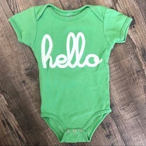 Green Hello Onesie ⭐️